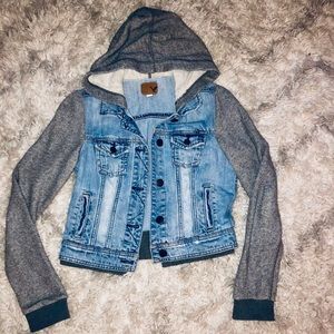 DENIM SWEATSIRT JACKET AMERICAN EAGLE